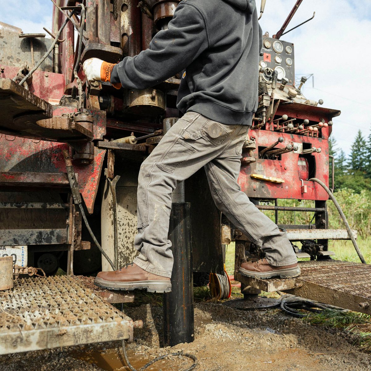 Ground Control 6" Brown Steel Toe Men