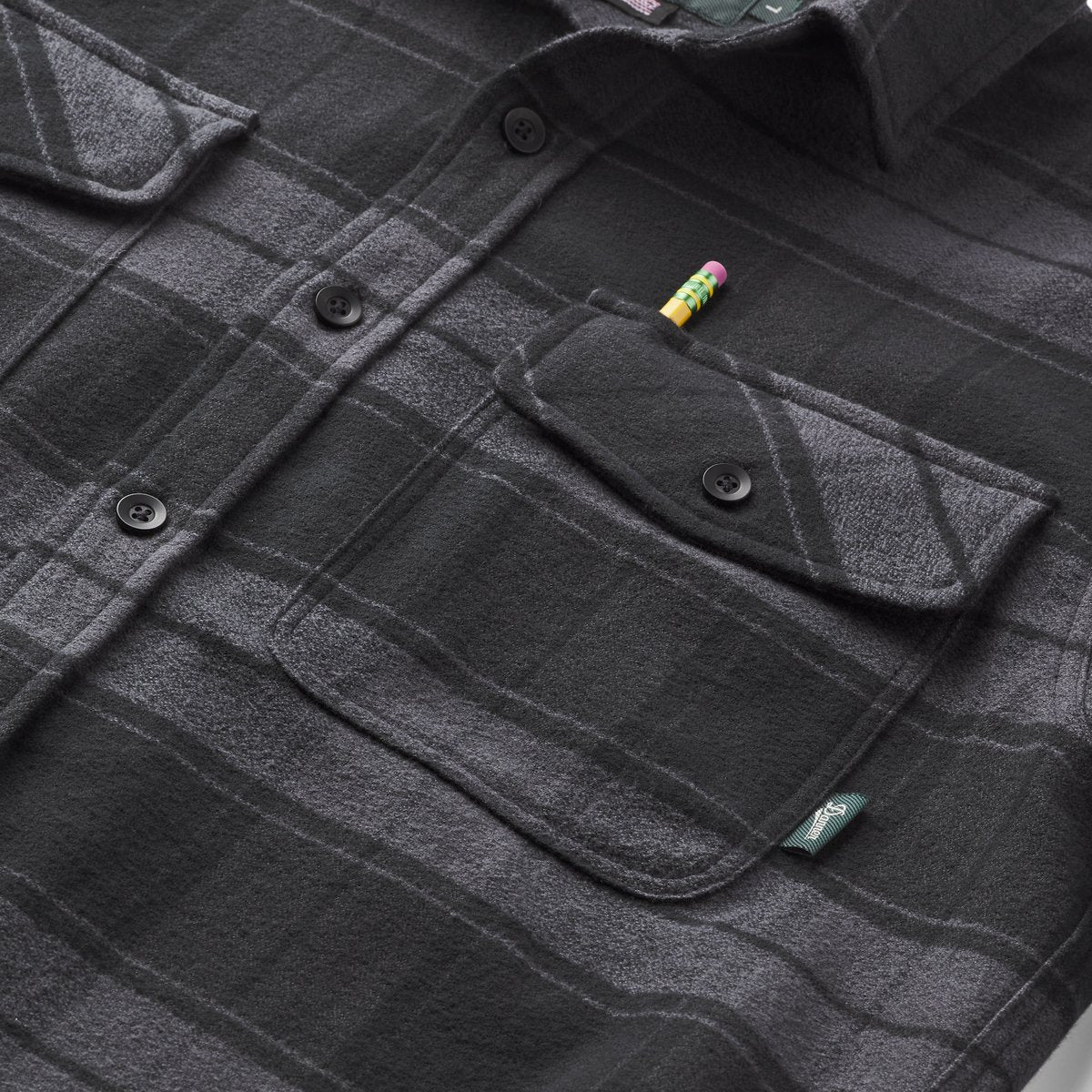 Cedar Mill Cotton Flannel Shirt Black Plaid Men|Women