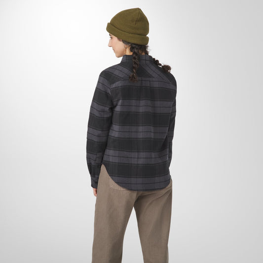 Sauvie Cotton Flannel Shirt Black Plaid Men|Women