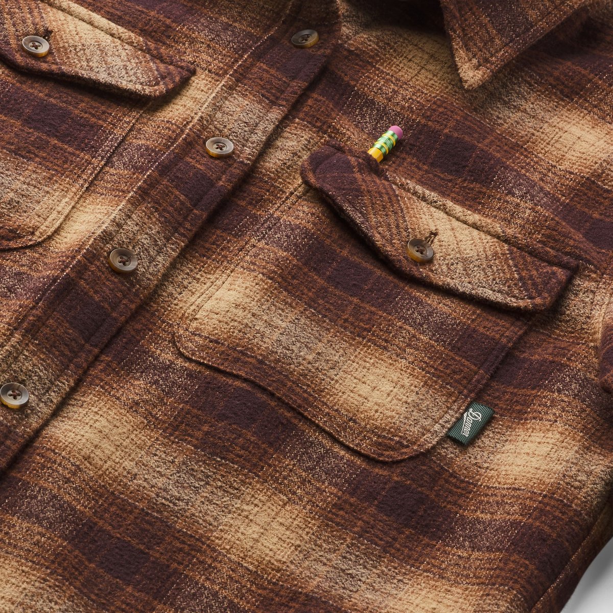 Sauvie Cotton Flannel Shirt Espresso Plaid Men|Women