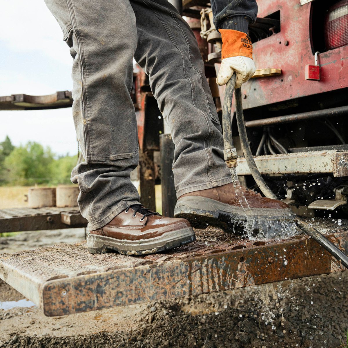 Ground Control 6" Brown Steel Toe Men