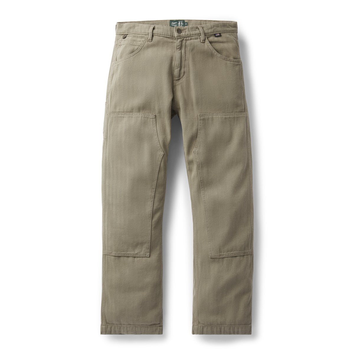 Kenton Double Knee Pants  Herringbone Dusty Olive Men|Women