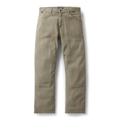 Kenton Double Knee Pants  Herringbone Dusty Olive Men|Women