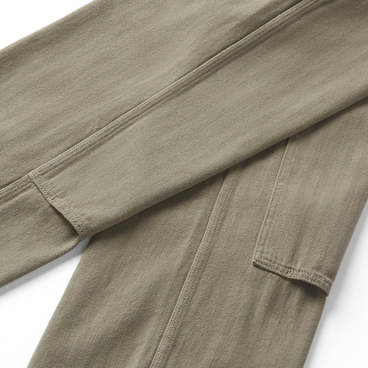 Kenton Double Knee Pants  Herringbone Dusty Olive Men|Women