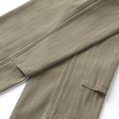 Kenton Double Knee Pants  Herringbone Dusty Olive Men|Women