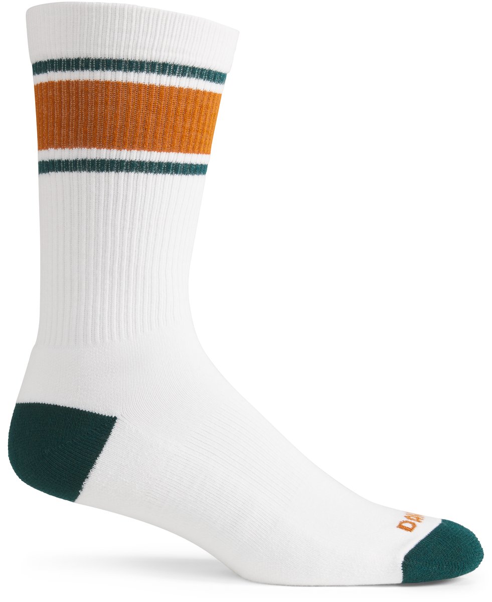 Jag Sock Lightweight Crew - White/Orange Men