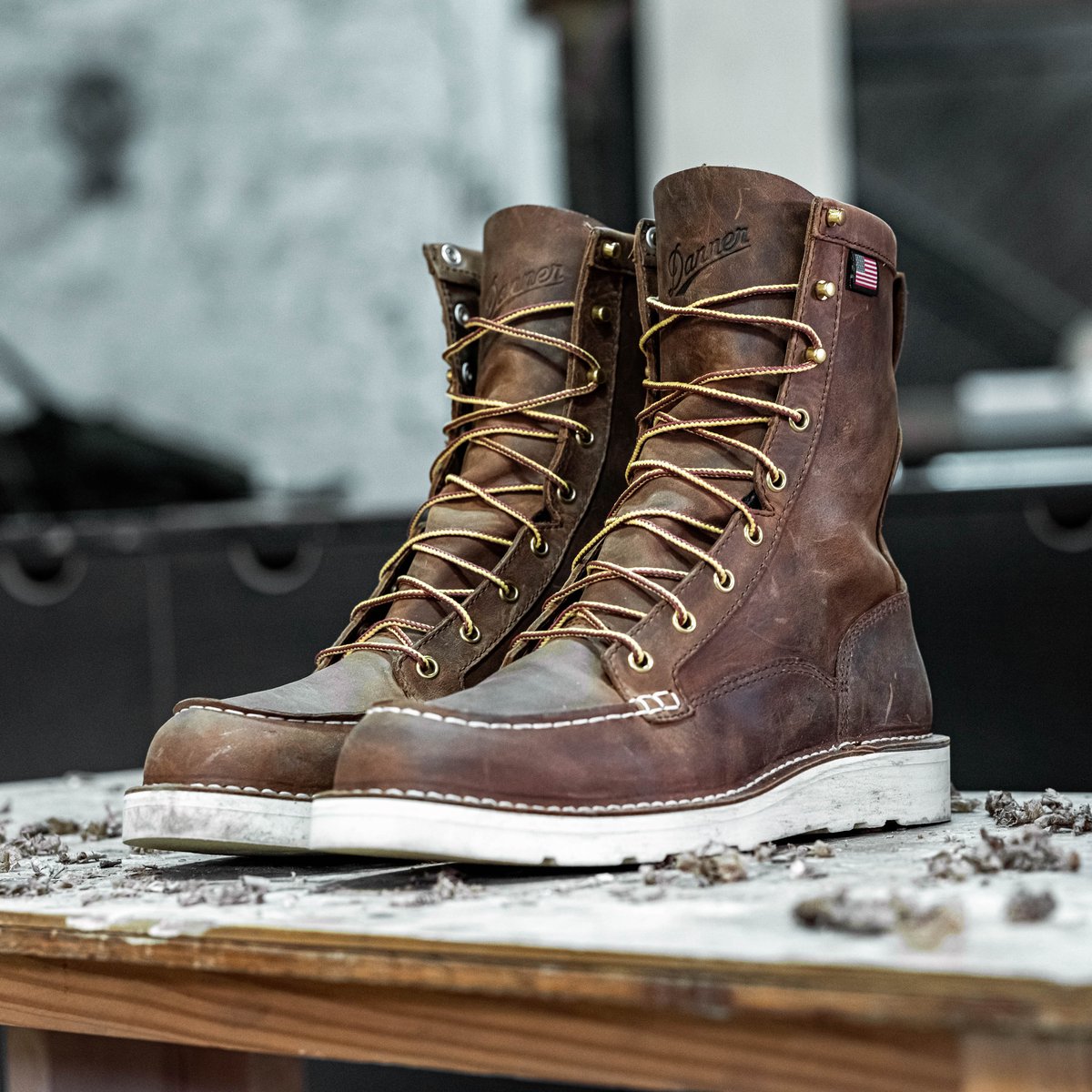 Bull Run Moc Toe 8" Tobacco Steel Toe Men
