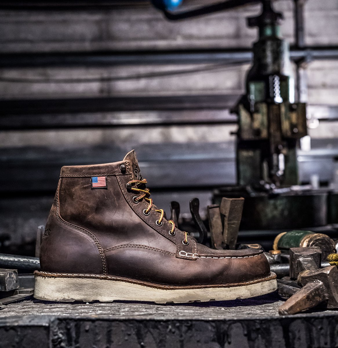 Bull Run Moc Toe 6" Brown Steel Toe Men