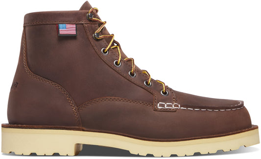 Bull Run Moc Toe 6" Brown - Heel - Steel Toe Men