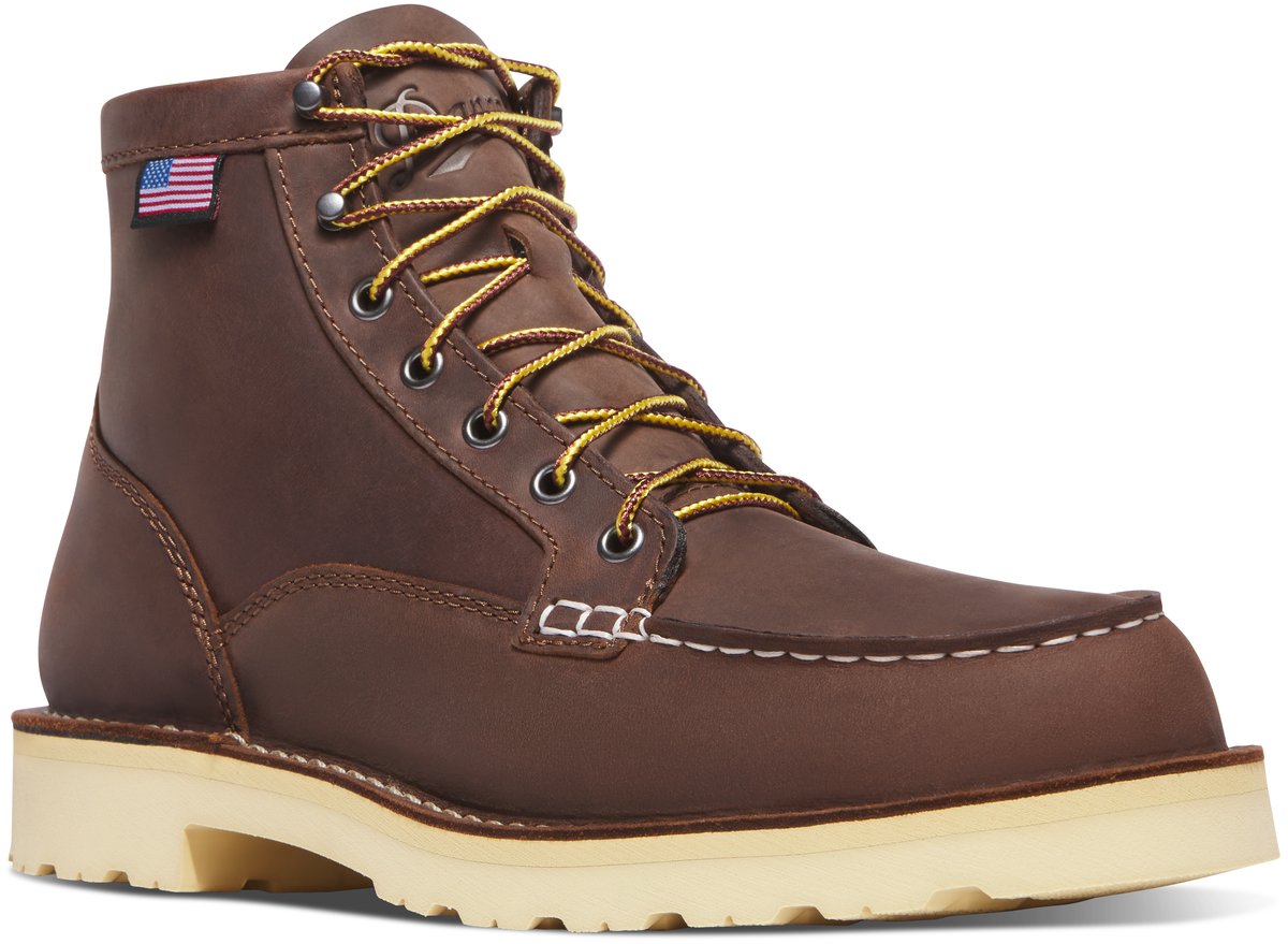 Bull Run Moc Toe 6" Brown - Heel - Steel Toe Men