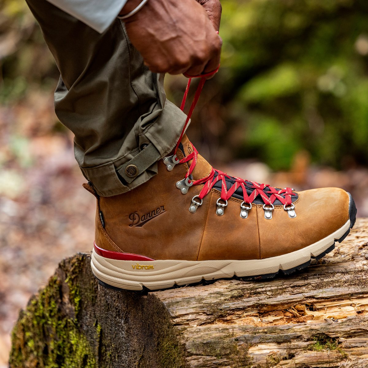 Mountain 600 Leaf GTX Grizzly Brown/Rhodo Red Men