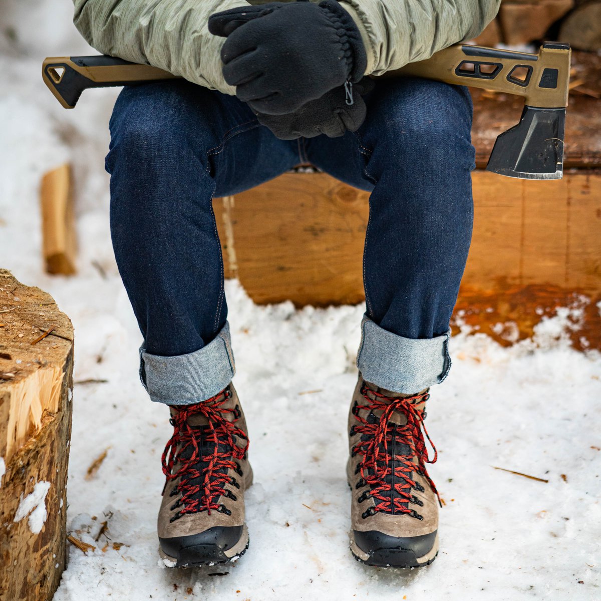 Arctic 600 Side-Zip Brown/Red Insulated 200G Men