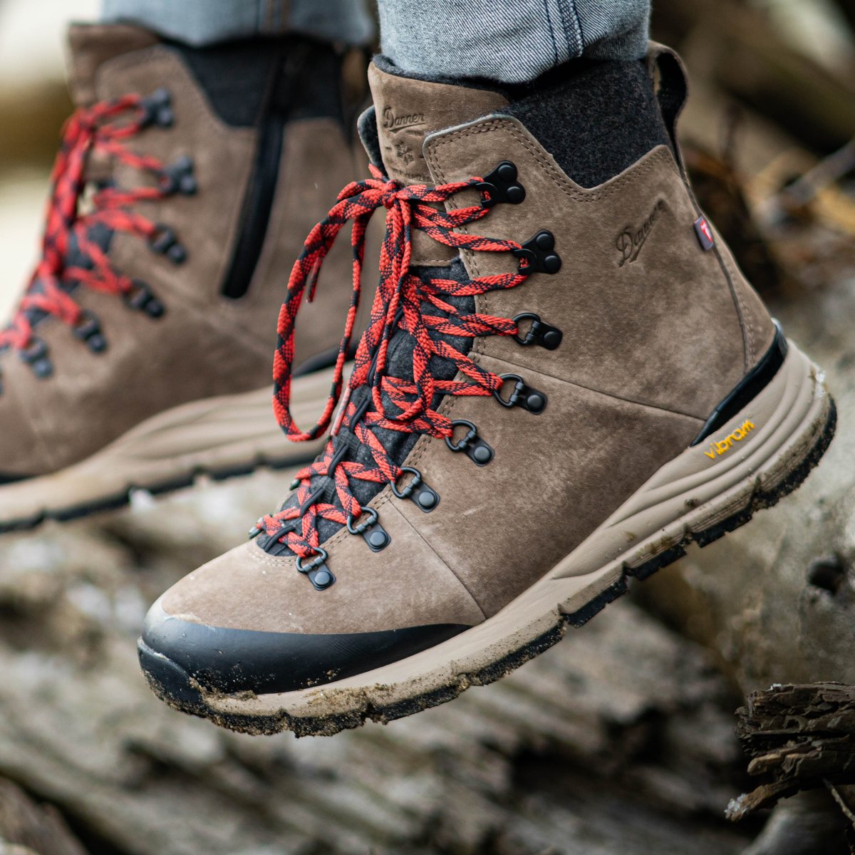 Arctic 600 Side-Zip Brown/Red Insulated 200G Men