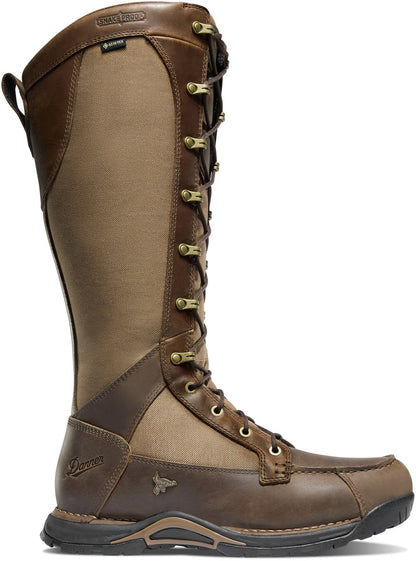 Sharptail Snake Boot Side-Zip 17" Dark Brown Men