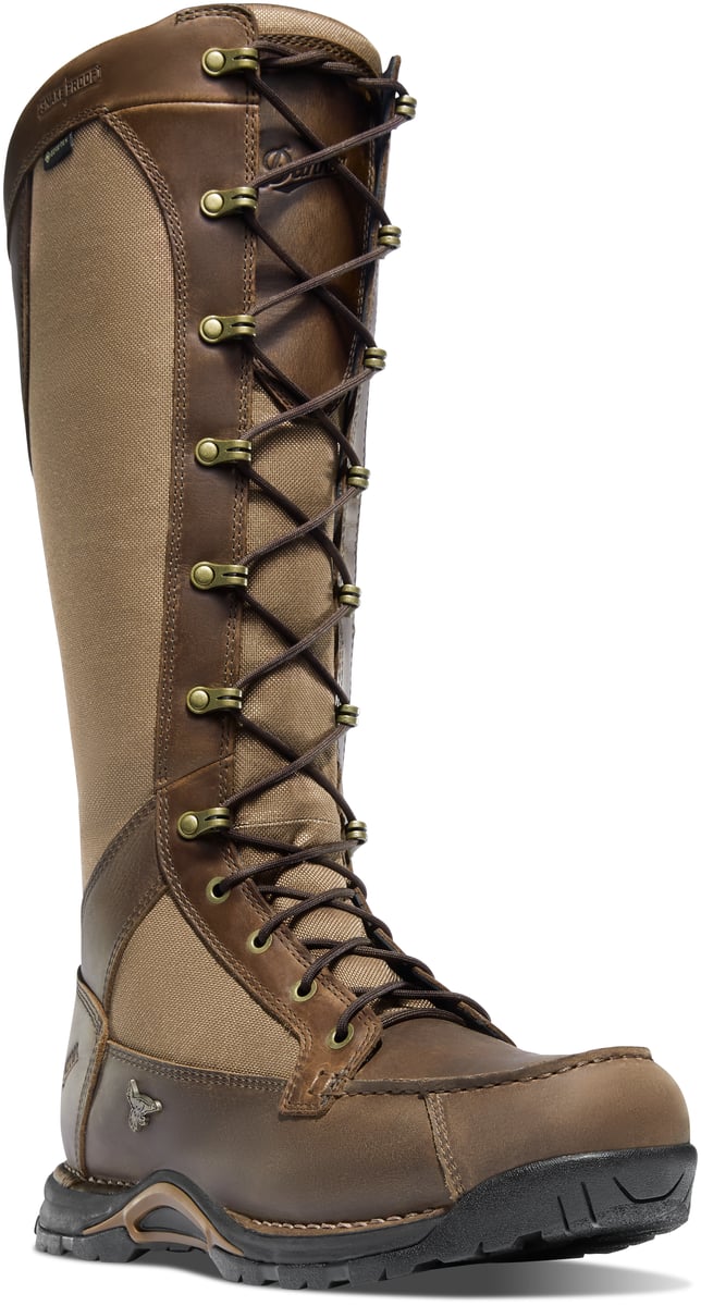 Sharptail Snake Boot Side-Zip 17" Dark Brown Men