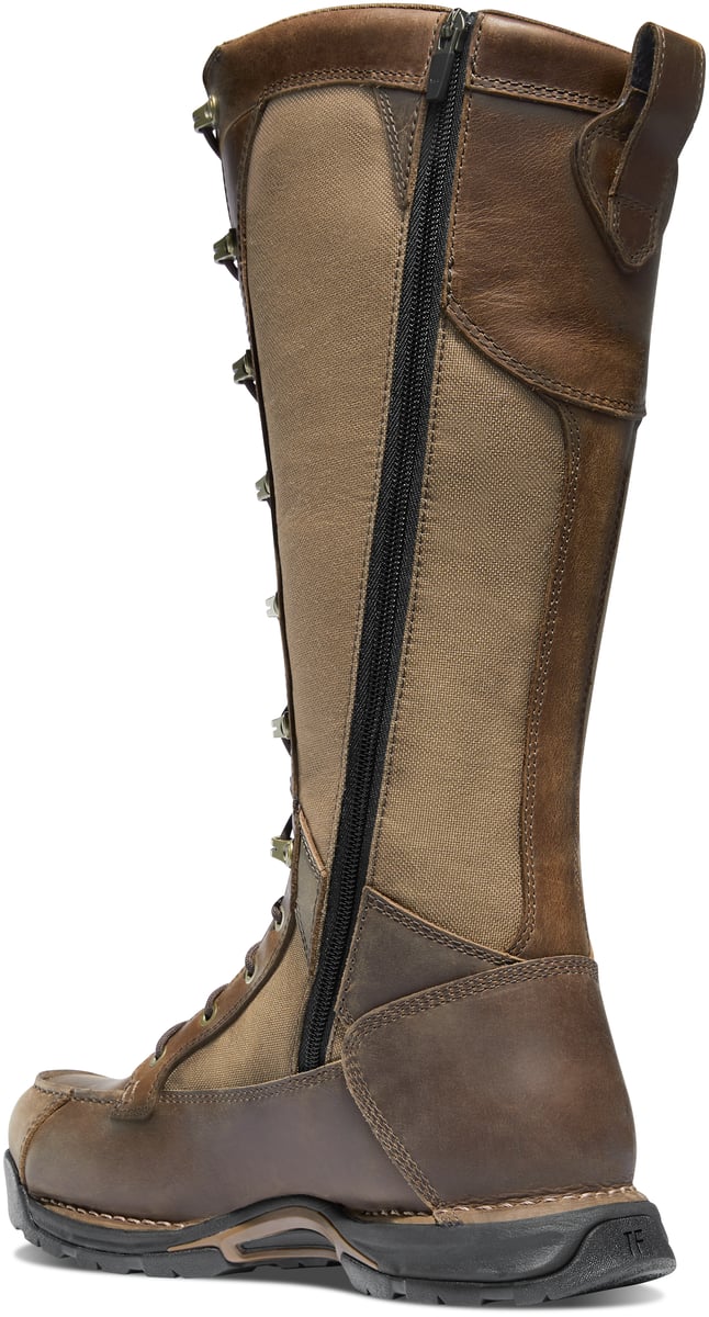 Sharptail Snake Boot Side-Zip 17" Dark Brown Men