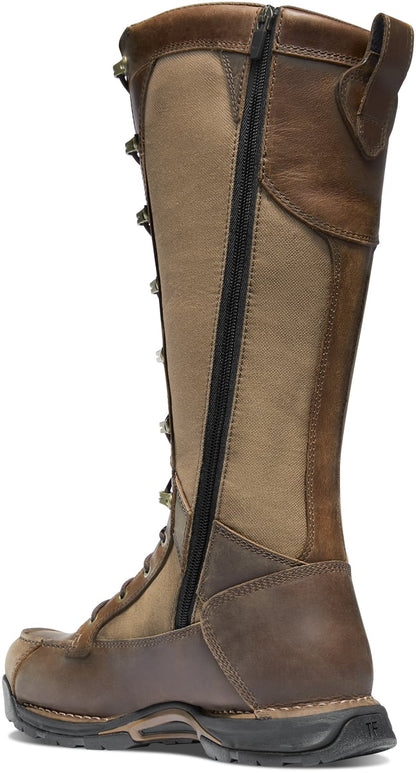 Sharptail Snake Boot Side-Zip 17" Dark Brown Men
