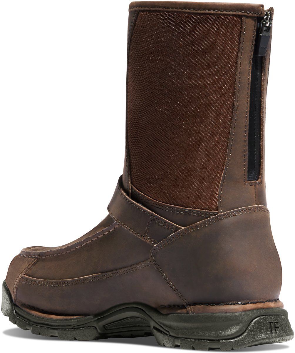 Sharptail Rear Zip 10" Dark Brown Men