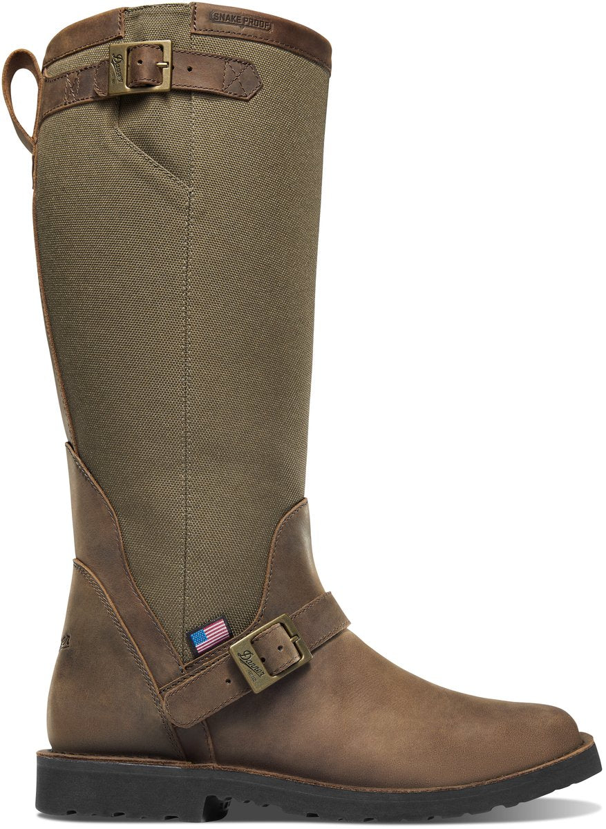 San Angelo Snake Boot Brown Square Toe Men