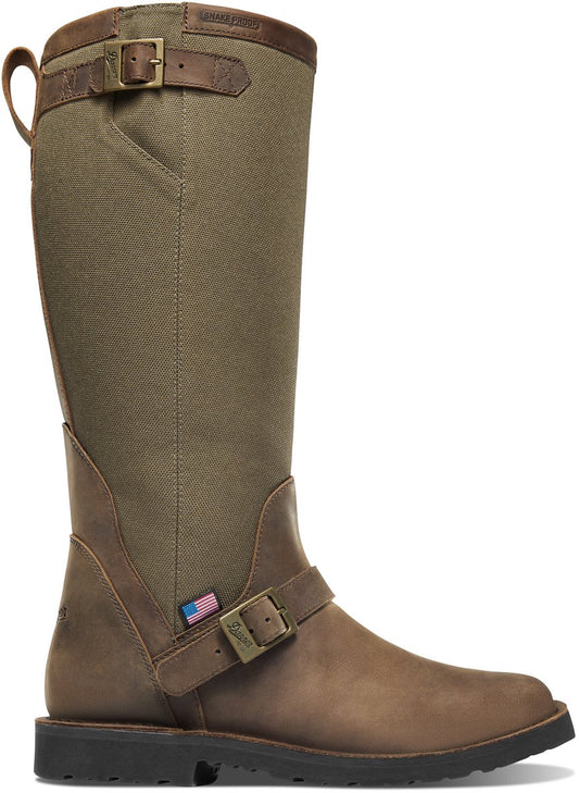 San Angelo Snake Boot Brown Square Toe Men