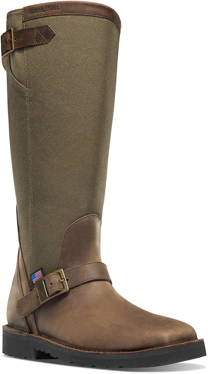 San Angelo Snake Boot Brown Square Toe Men