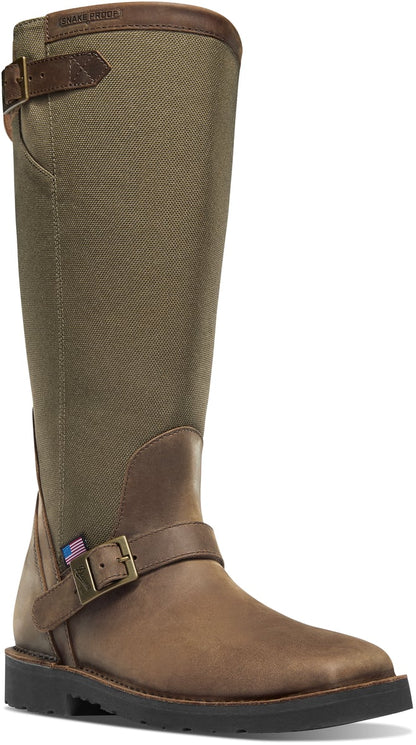 San Angelo Snake Boot Brown Square Toe Men