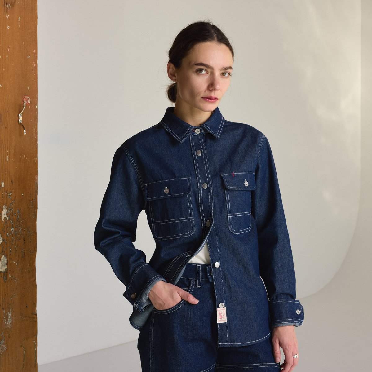 Larch Mt Denim Shirt Dark Wash Indigo Men|Women
