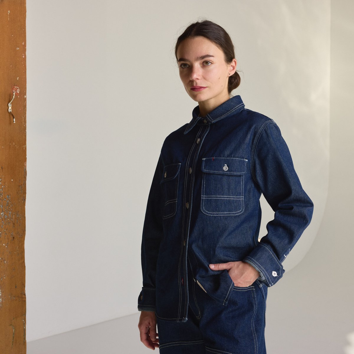 Larch Mt Denim Shirt Dark Wash Indigo Men|Women