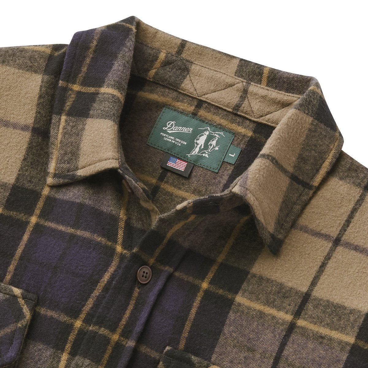 Cedar Mill Cotton Flannel Shirt  Navy/Olive Tartan Plaid Men|Women