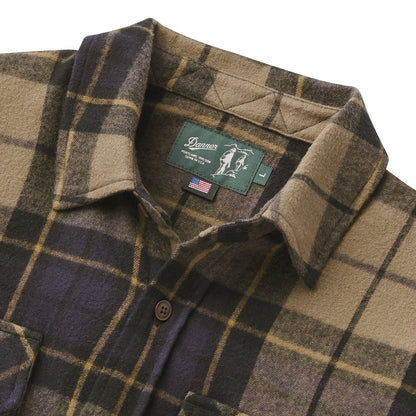 Cedar Mill Cotton Flannel Shirt  Navy/Olive Tartan Plaid Men|Women