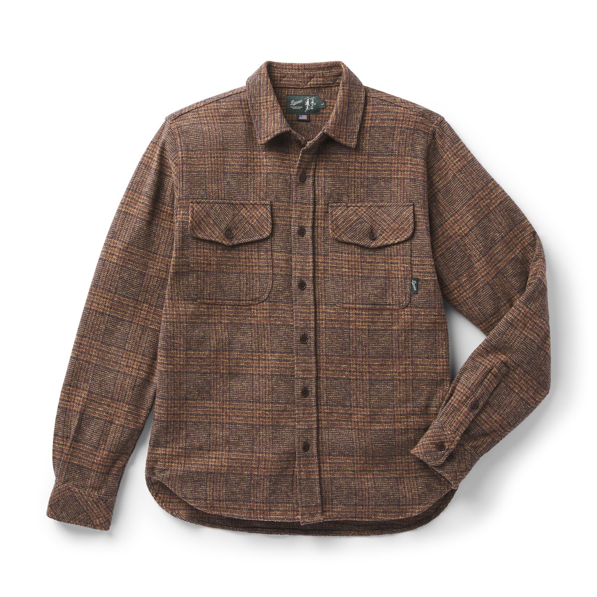 Cedar Mill Cotton Flannel Shirt  Brown/Tan Tweed Plaid Men|Women