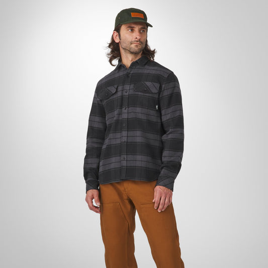 Cedar Mill Cotton Flannel Shirt  Black Plaid Men|Women