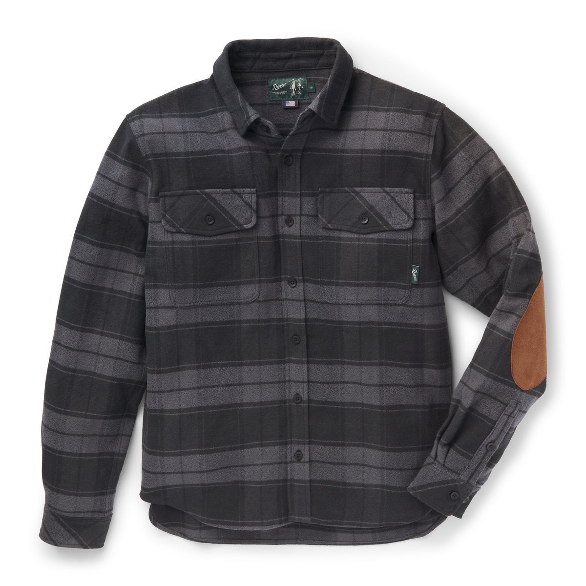 Cedar Mill Cotton Flannel Shirt  Black Plaid Men|Women