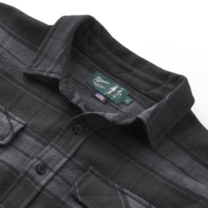 Cedar Mill Cotton Flannel Shirt  Black Plaid Men|Women