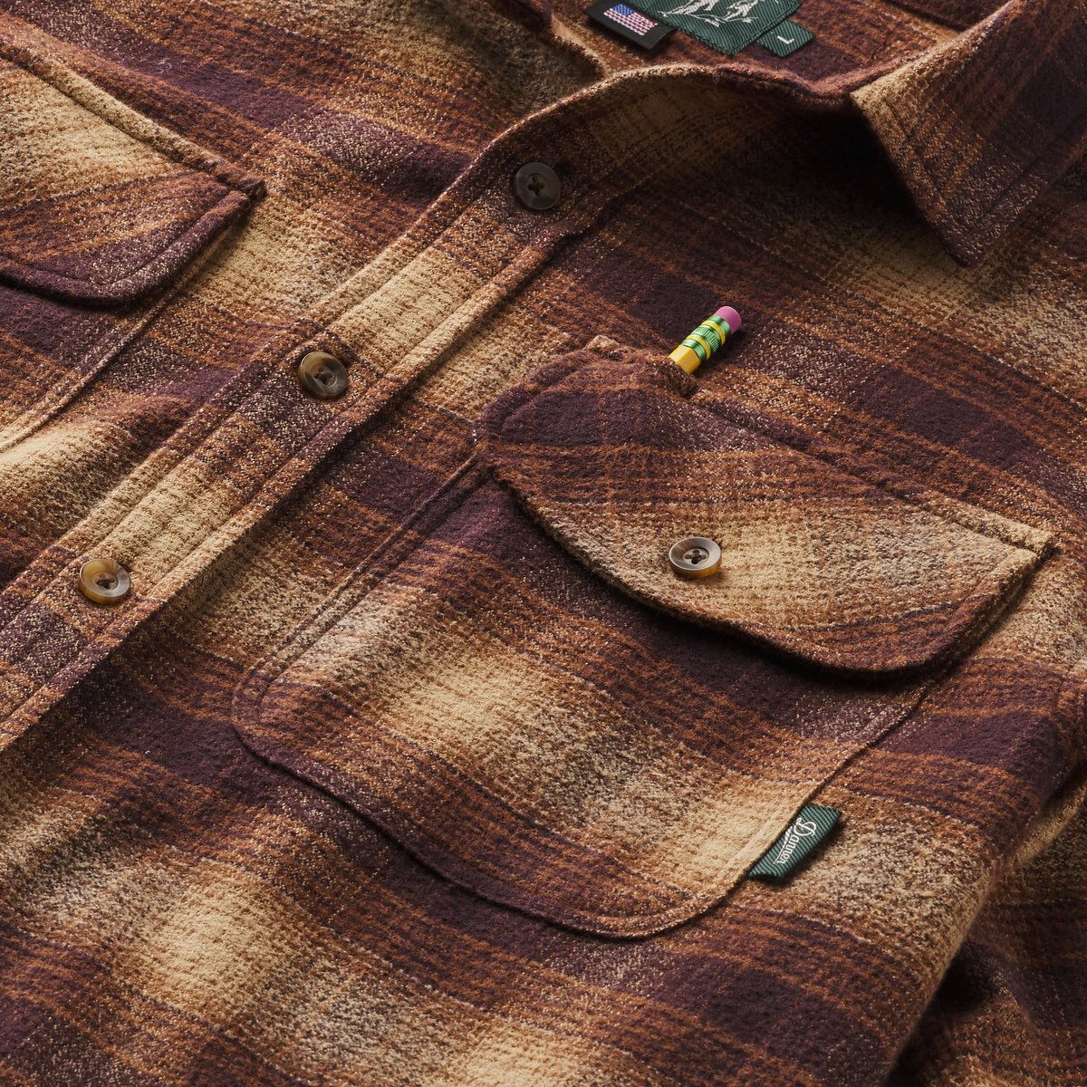 Cedar Mill Cotton Flannel Shirt  Espresso Plaid Men|Women