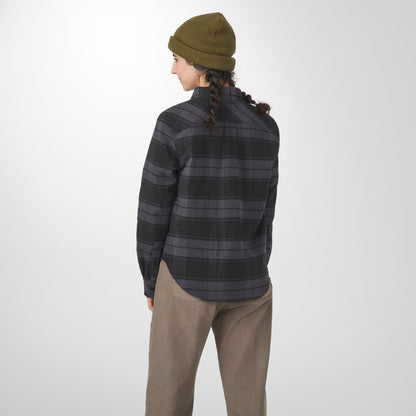 Sauvie Cotton Flannel Shirt  Black Plaid Men|Women