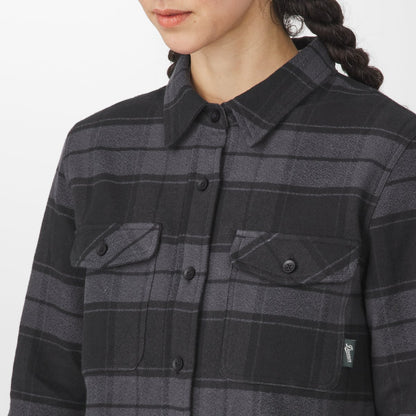 Sauvie Cotton Flannel Shirt  Black Plaid Men|Women
