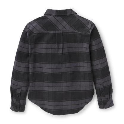 Sauvie Cotton Flannel Shirt  Black Plaid Men|Women