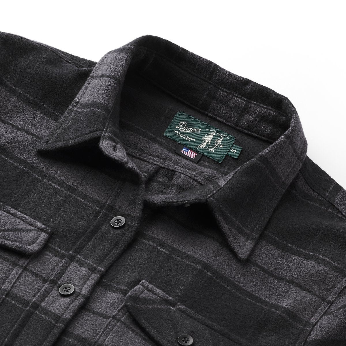 Sauvie Cotton Flannel Shirt  Black Plaid Men|Women