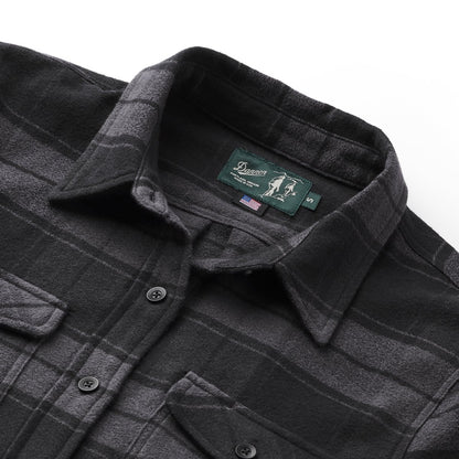 Sauvie Cotton Flannel Shirt  Black Plaid Men|Women