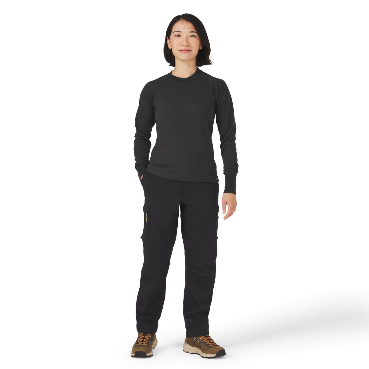 Santiam Waffle LS Tee Black Men|Women