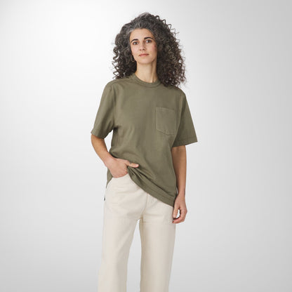 Heavyweight Pocket Tee Dusty Olive Men|Women