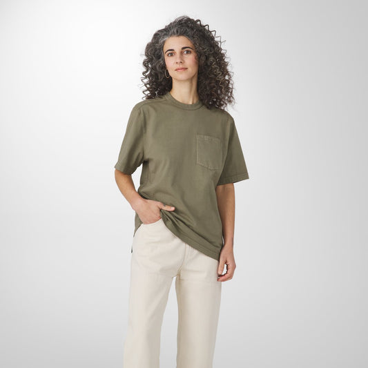 Heavyweight Pocket Tee Dusty Olive Men|Women
