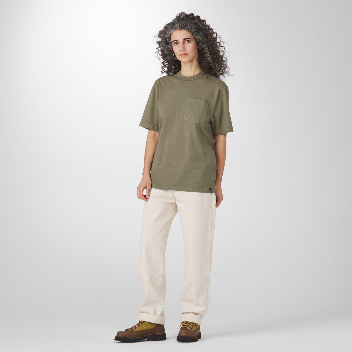 Heavyweight Pocket Tee Dusty Olive Men|Women