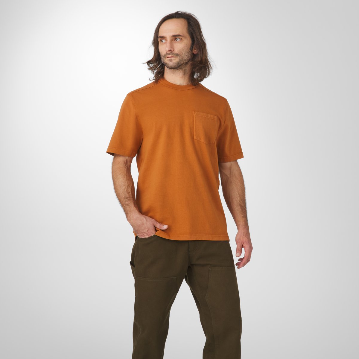 Heavyweight Pocket Tee Glazed Ginger Men|Women