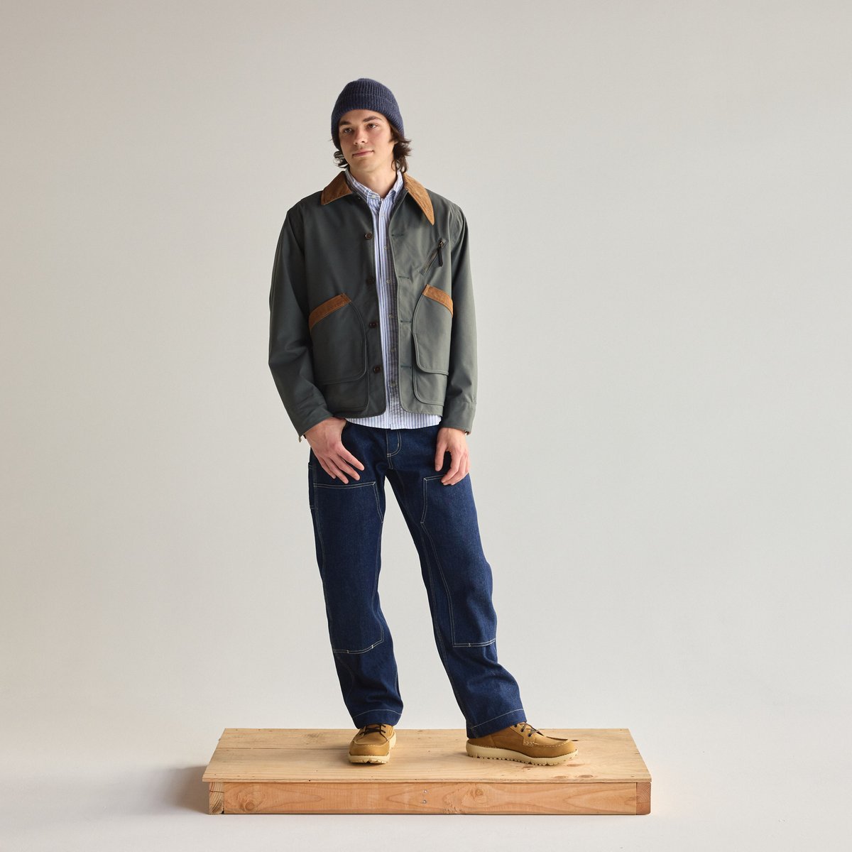 Kenton Double Knee Pants  Dark Wash Indigo Men|Women