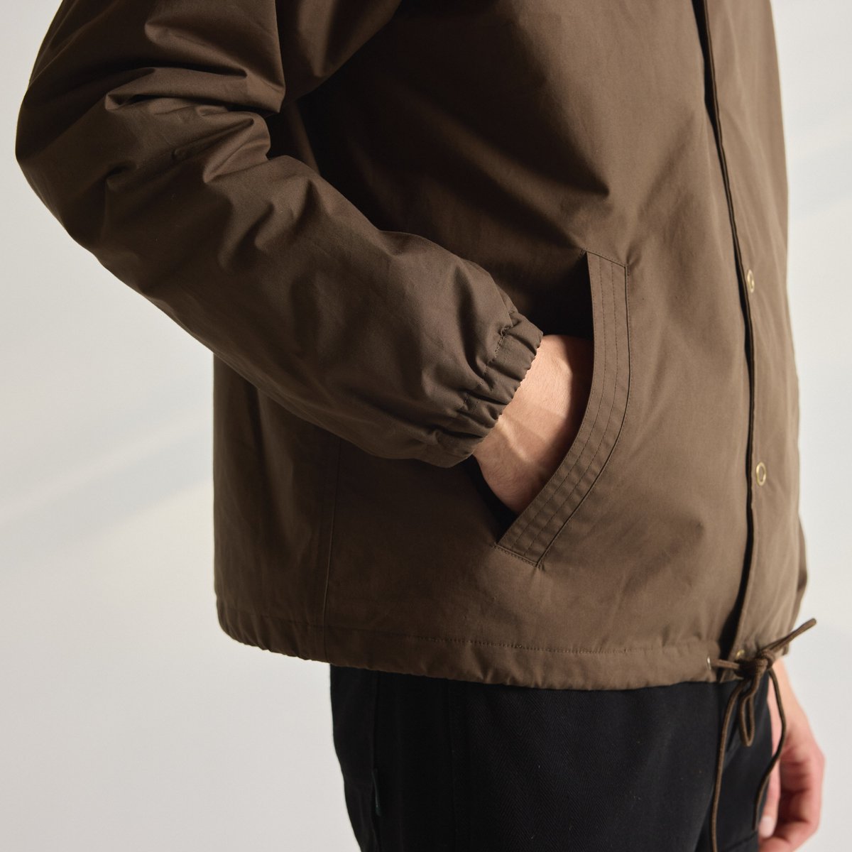 Waxed Primaloft® Coaches Jacket Brown Men|Women