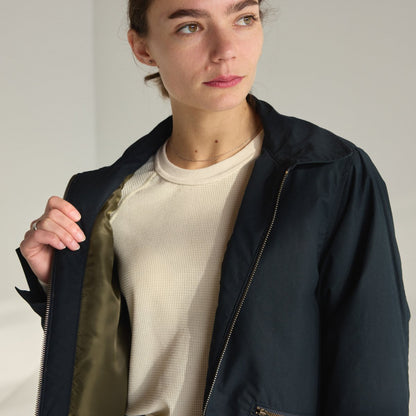 Waxed Primaloft® Coaches Jacket Navy Men|Women