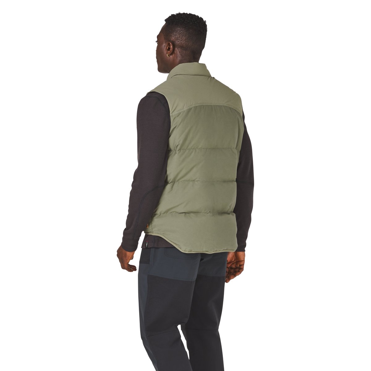 Zigzag Down Vest Dusty Olive Men|Women