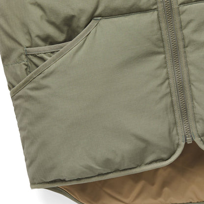 Zigzag Down Vest Dusty Olive Men|Women